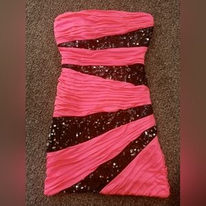 Pink and Black Dress